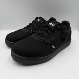 Billy Sneakers Zipper Shoes US Mens Size 9.5 Extra Wide Black & White Low Tops